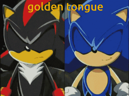Hyper Sonic Glowing Golden Tongue GIF