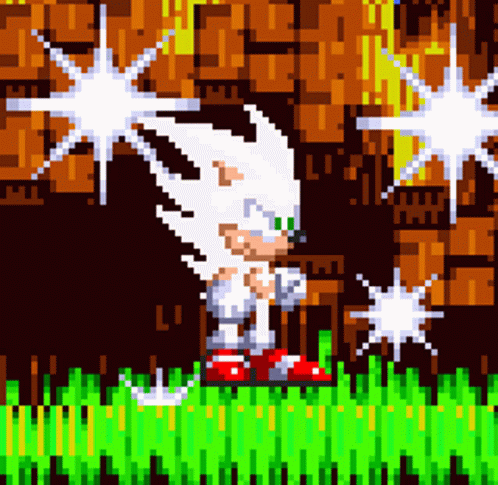 Hyper Sonic Glowing Hair GIF