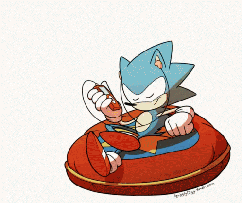 Hyper Sonic Listening To Music GIF