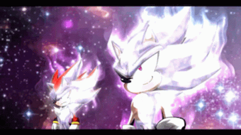 Hyper Sonic With Hyper Shadow GIF