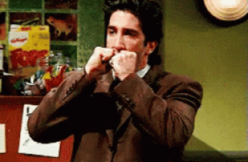 Ross Geller Hyperventilating GIF