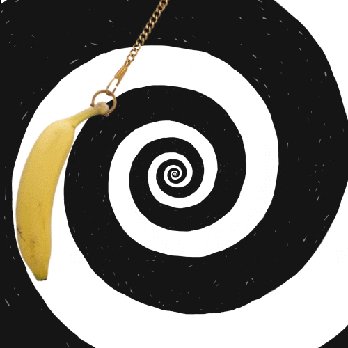 Hypno Banana Before Black And White Swirl GIF
