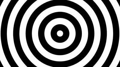Hypno Black And Whilte Tantalizing Circles GIF