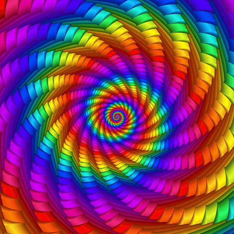 Hypno Bright Rainbow Spiral GIF