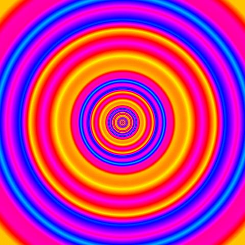 Hypno Colorful Circle Loop GIF