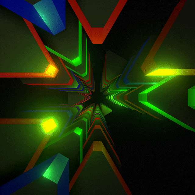 Hypno Glowing Blinking Colors Geometric Loop GIF