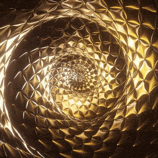 Hypno Glowing Golden Swirl GIF