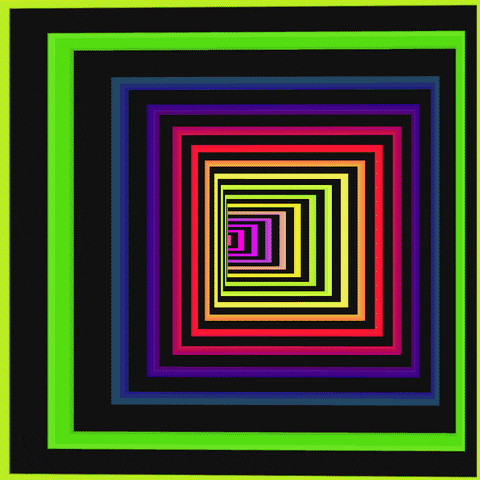 Hypno Rainbow Square Loop Tunnel GIF