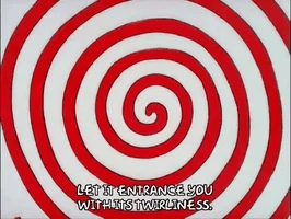 Hypnosis Red Spiral Twirl Entrance GIF