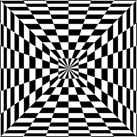 Hypnotic Optical Illusion Abstract Chess Lines GIF