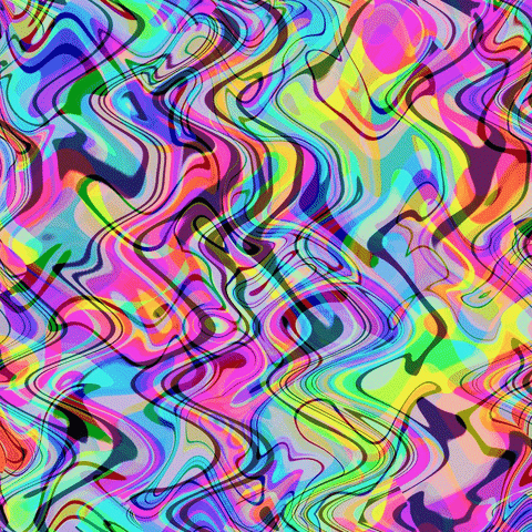 Hypnotic Optical Illusion Abstract Flowing Rainbow GIF