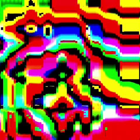 Hypnotic Optical Illusion Abstract Rainbow Smear GIF