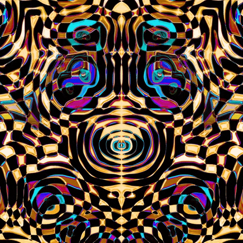 Hypnotic Optical Illusion Erath Tone Fractals GIF