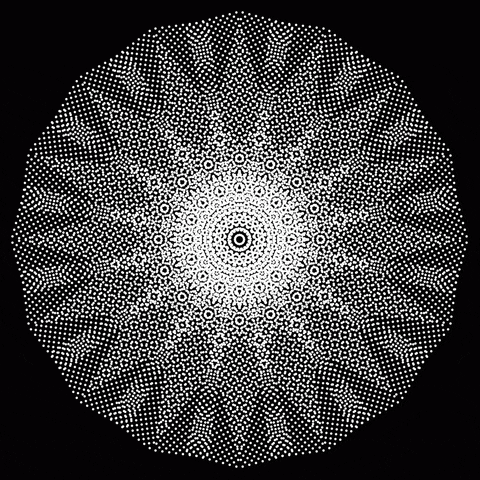 Hypnotic Optical Illusion Fractal Monochromatic Helixes GIF