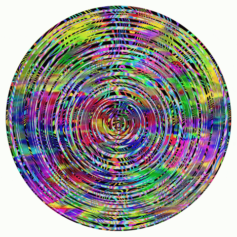 Hypnotic Optical Illusion Mobile Rainbow Sphere GIF