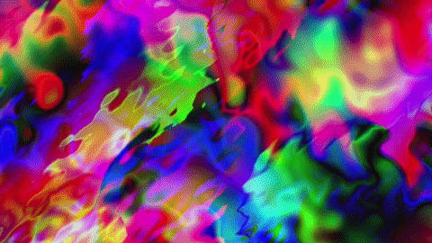 Hypnotic Optical Illusion Rainbow Splatter GIF
