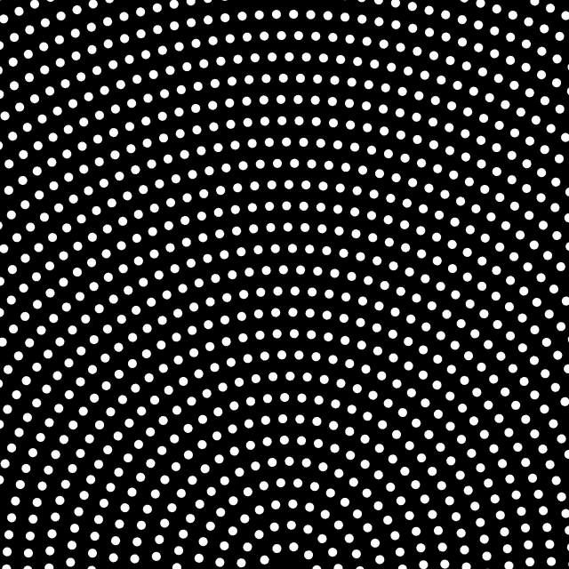 Hypnotic Optical Illusion Revolving Black And White Dots GIF