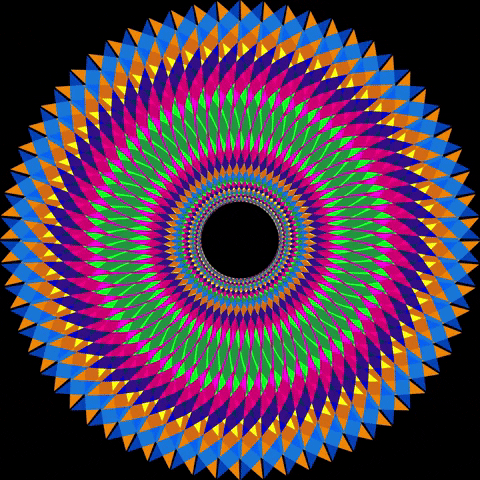 Hypnotic Optical Illusion Spikey Sphere GIF