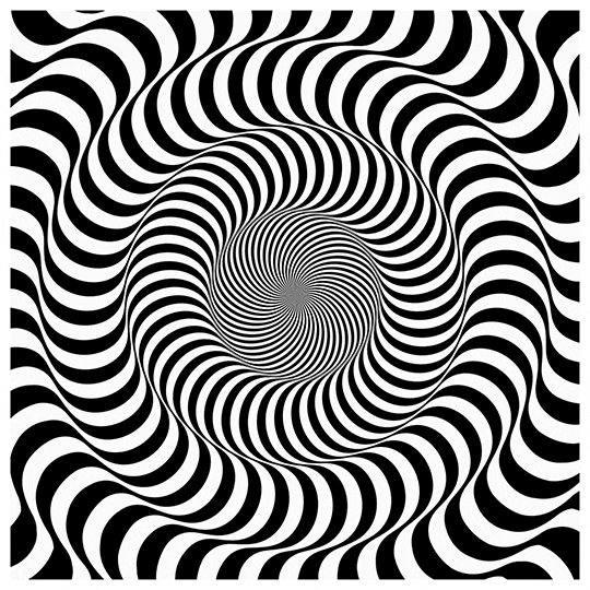 Hypnotic Optical Illusion Spinning Coils GIF