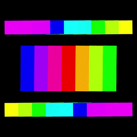 Hypnotic Optical Illusion Spinning Rainbow Bars GIF