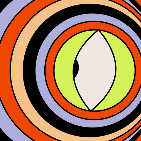 Hypnotic Optical Rotating Eye Illusion Vector Art GIF