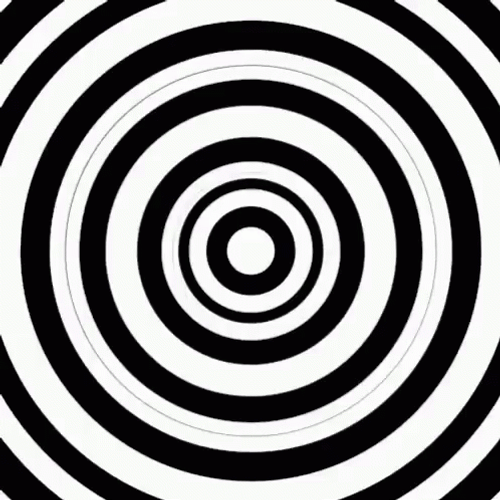 Hypnotic Spiral Black And White Circle GIF
