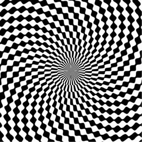 Hypnotic Spiral Black And White GIF