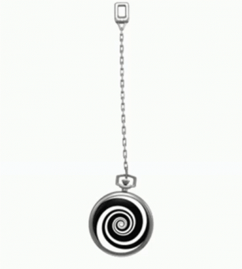 Hypnotic Spiral Black And White Pendulum Sway  GIF