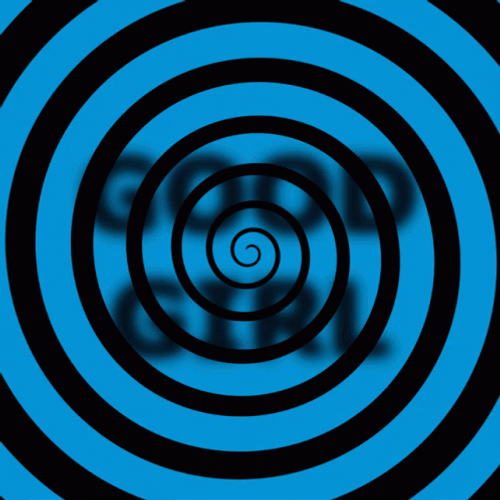Hypnotic Spiral Blue And Black Good Girl GIF