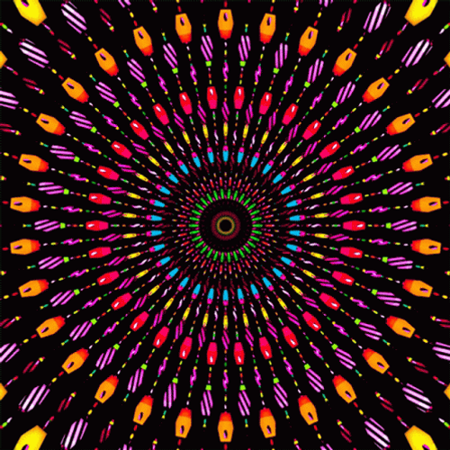 Hypnotic Spiral Colorful Mandala GIF
