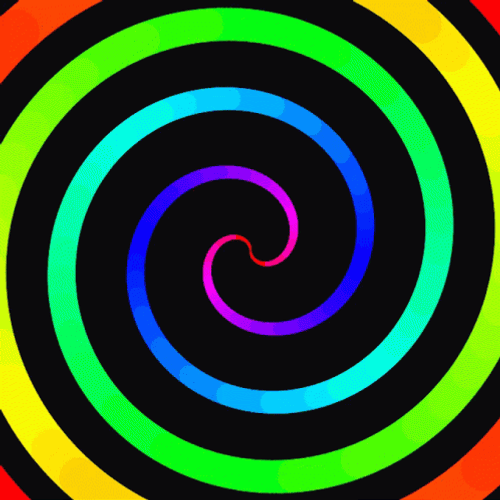 Hypnotic Spiral Colorful Rainbow Twirl GIF
