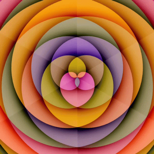 Hypnotic Spiral Floral Pattern GIF