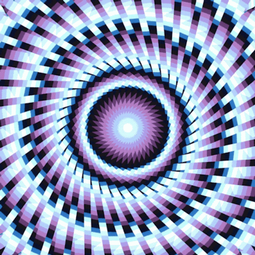 Hypnotic Spiral Purple And White  GIF