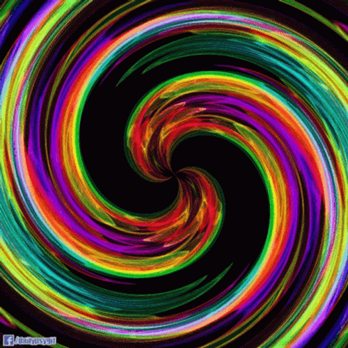 Hypnotic Spiral Watercolors Blending GIF