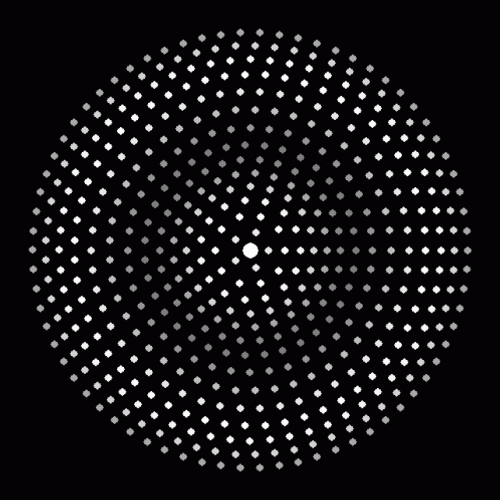 Hypnotic Spiral White Dots GIF