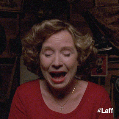 Hysterical Laughing Debra Tearing Up GIF