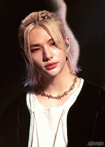 Hyunjin Stray Kids Looking Down GIF