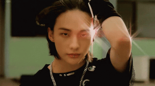 Hyunjin Gothic Aesthetic Shot GIF