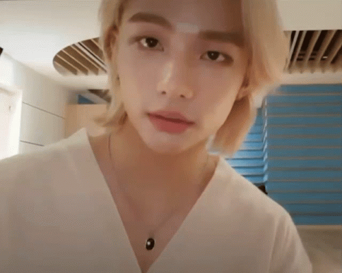 Hyunjin Blocked Passive Reaction GIF