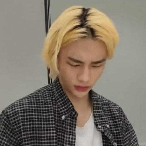 Hyunjin Looking Scared And Disgusted GIF