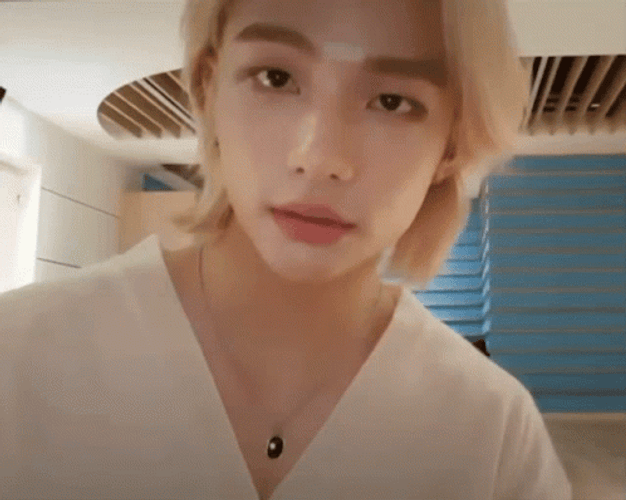 Hyunjin Blocked Passive Reaction GIF