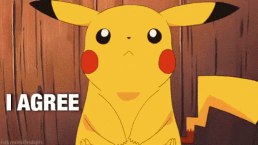 I Agree Pikachu GIF