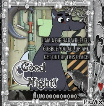 I Am A Big Bad Wolf I 'Ll Gobble You All Up And Get Out Of This Place ! GIF
