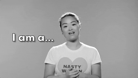 I Am A Nasty Girl Shirt Design GIF