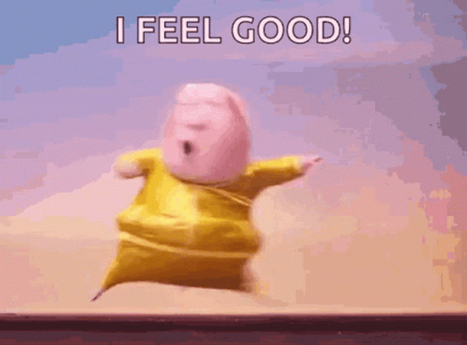 I Am Feeling Good Porky GIF