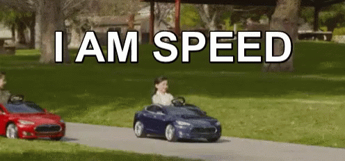 I Am Speed Black And Red Car GIF
