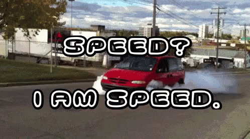 I Am Speed Smoking Red Car GIF