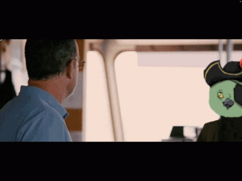 I Am The Captain Now Pirate Birds Cartoon GIF