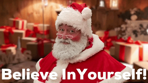 I Believe That We Will Win Santa Cheer GIF