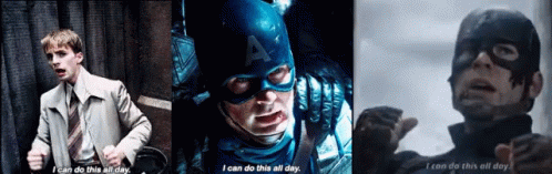 I Can Do This All Day Captain America Compilation GIF